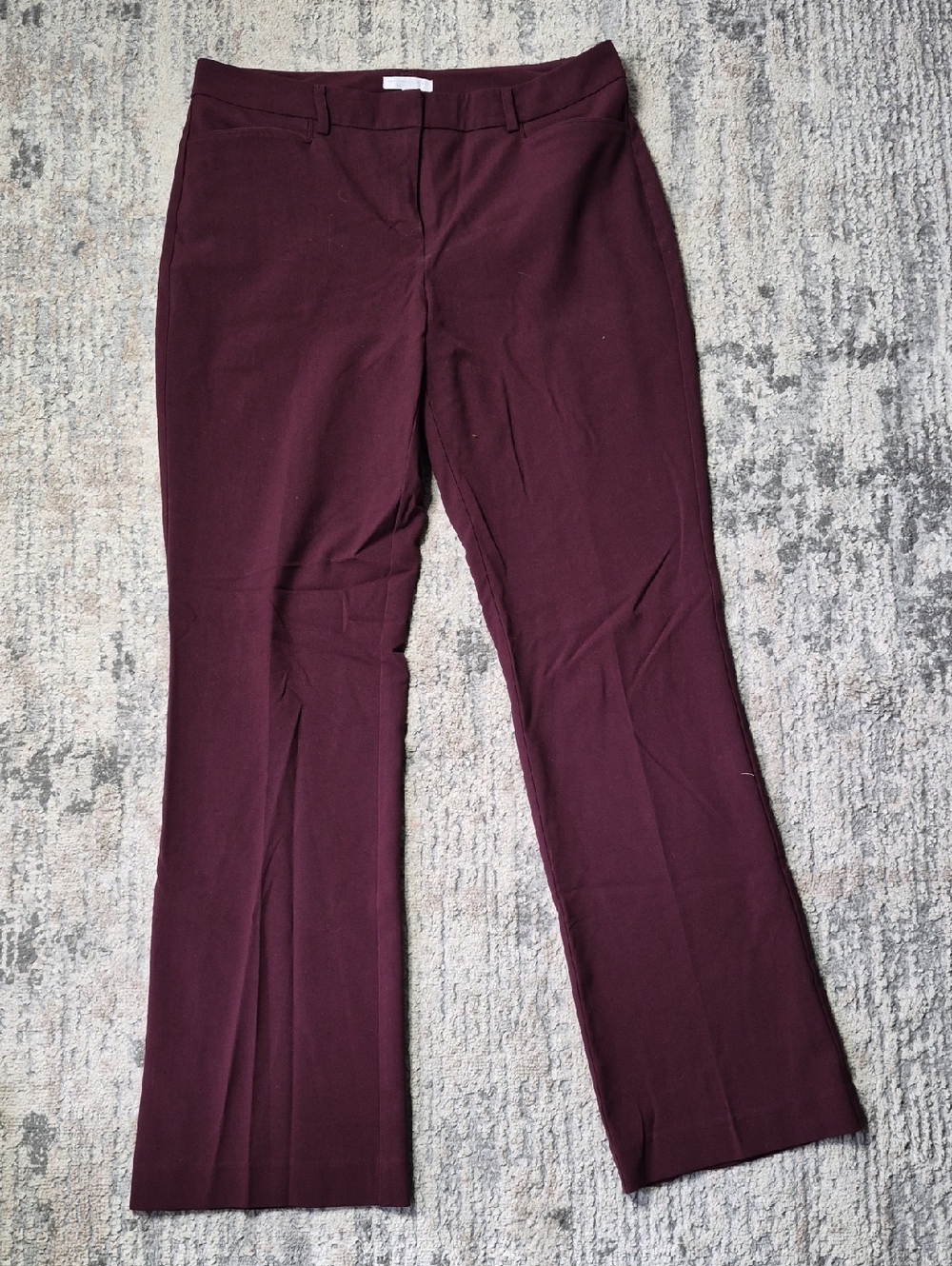 New York & Company Women's Boot Cut Pants in Burgundy Tall Size 10 Trousers
